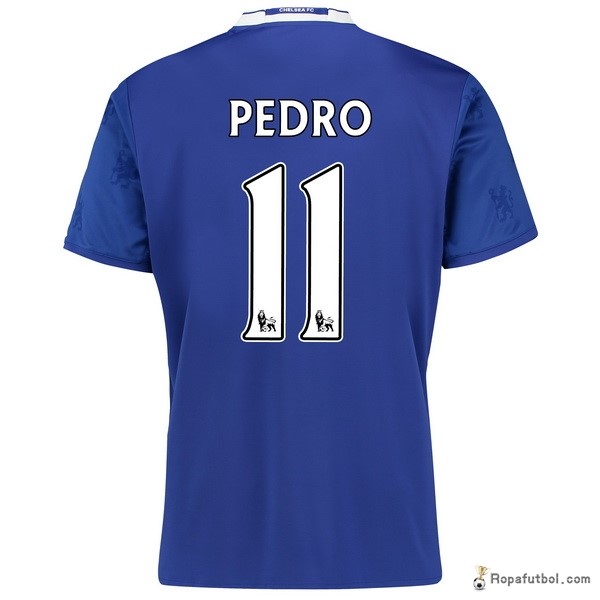 Camiseta Chelsea Replica Primera Ropa Pedro 2016/17 Azul